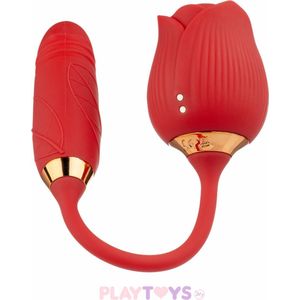 Roos luchtdruk vibrator - Luxe vibrator voor vrouwen - Zuig - Clitoris - 10 zuig vibratie standen Seks speeltje - Sex toys - Erotiek Voor Vrouwen - Met stoot bewegingen - Valentijn