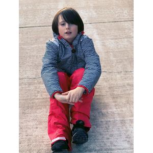 Ducksday - kerstpakket - skiset voor kinderen - omkeerbare jas en skibroek - Flicflac/rood - 92/98