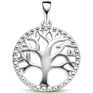 Schitterende Zilveren Hanger Levensboom