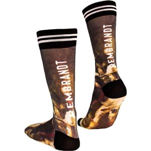 Sock My Feet - Grappige sokken heren - Maat 39-42 - Sock My Rembrandt - Kunst sokken - Funny Socks - Vrolijke sokken - Leuke sokken - Fashion statement - Gekke sokken - Grappige cadeaus - Socks First.