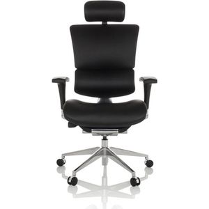 ERGO-U2 L | Leer - Luxe directiestoel Zwart