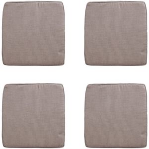 Madison - Zitkussen Wicker Rib liver - Ca. 48x48 cm - Set van 4