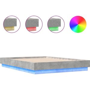 vidaXL-Bedframe-met-LED-verlichting-betongrijs-140x190-cm
