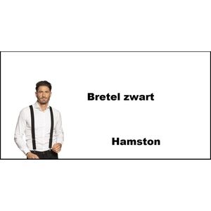 Bretel zwart breed - Hamston - festival thema feest party fun bretels verjaardag