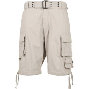 Unisex Shorts 'Savage' met zijzakken Old White - 5XL