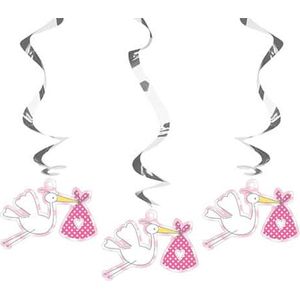 Folat - Hangdecoratie It's a girl (3 stuks)