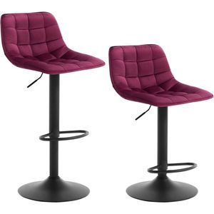 Barkruk - Counter Chair - Draaibare krukken - Fluwelen zitting - Ergonomisch ontwerp - 82,5 cm - 104 cm