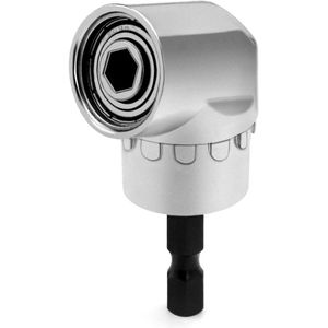 Haakse schroevendraaier bevestigingsadapter 1/4-inch snelwissel magnetische bithouder met zeshoekige as multifunctionele hoekboor 105°.