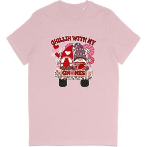 T Shirt Dames - Gnoom Liefde Hartjes - Roze - XL