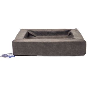 Let's Sleep Comfy Cushion - Hondenkussen - Hondenmand - Opstaande rand - Schuim - 60 x 50 x 12 cm - M - Antraciet