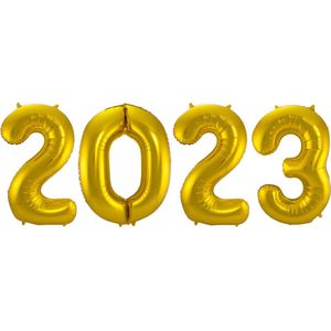 Ballon Cijfer 2023 Oud En Nieuw Versiering Nieuw Jaar Feest Artikelen Gouden Happy New Year Ballonnen Goud – XL Formaat
