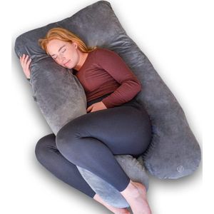 Equivera Zijslaapkussen Volwassenen - Zijslaapkussen - Lichaamskussen Zijslaper - Zijslaap Kussen Volwassenen - Zwangerschapskussen - Voedingskussen - Borstvoedingskussen - Body Pillow - Voor een comfortabele nachtrust!