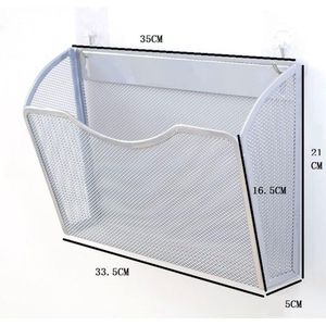 A4 Mesh Opknoping Muur Bestand Houder - Bureau Organizer voor Mail en Tijdschriften (Set van 2, Zwart)