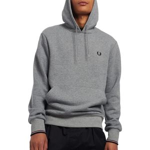 Fred Perry Tipped Hooded Sweatshirt Truien & Vesten Heren - Sweater - Hoodie - Vest- Grijs - Maat S