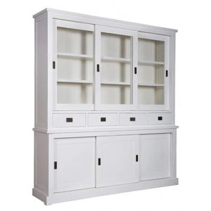 Velin Vitrinekast met 2x3 Schuifdeuren en 4 Laden – Ashford & Co