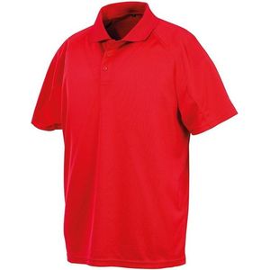 Spiro Unisex Volwassenen Impact Performance Aircool Polo Shirt (Rood)
