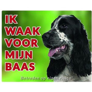 Engelse Cocker Spaniel Waakbord - Ik waak voor mijn