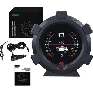AUTOOL X95 GPS-snelheidshelling meter, digitale hellingmeter niveau en hoekmeter, hoofd omhoog display snelheidsmeter, schuine schuine hoogtemeters met multifunctionele functie voor alle DC5-28V auto's