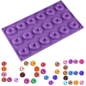Siliconen bakvorm voor 18 mini donuts | Donutmaker vorm/mal