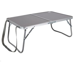 Campingklaptafel - Draaggreep - Eenvoudig transport - Kleine tafel - Picknicktafel - 60 x 40 x 25 cm - Aluminium - Licht MDF-hout - Campingaccessoires vouwtafel