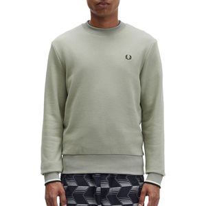 SINGLES DAY! Fred Perry - Sweater Logo Lichtgroen - Heren - Maat XXL - Regular-fit