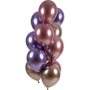 Folat - Ballonnen amethyst ultra shine (12 stuks - 33 cm)