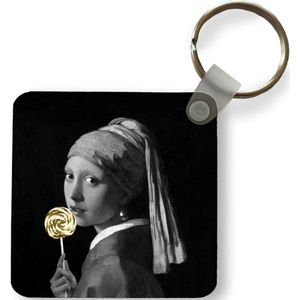 Sleutelhanger - Meisje met de parel - Vermeer - Snoep - Plastic - Rond - Uitdeelcadeautjes