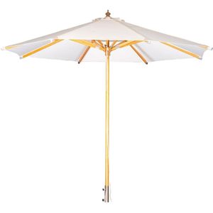 Nest outdoor Sonn Parasol Wit - Hout - Met Ventilatie - voor Balkon, Terras of Tuin - Ø 300 cm