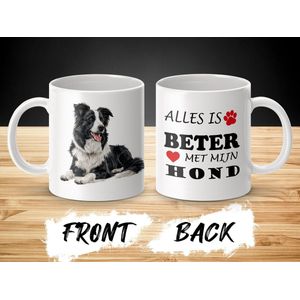 Mok Border Collie Alles is beter met mijn hond - dog - doglover