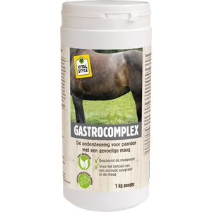 VITALstyle Gastrocomplex - Paarden Supplement - Complete Ondersteuning Voor Het Behoud Van Een Gezonde Maag - Met o.a. Spirulina & Kamille - 1 kg