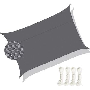 Zonnezeil, rechthoekig, waterdicht, scheurvast, waterdicht, zonnezeil, zonwering met uv-bescherming, voor tuin, terras, camping, paviljoen (ectangle 3 x 3 m)