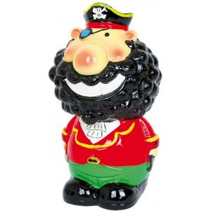 Kapitein Zwartbaard piraten spaarpot 14 cm