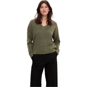 Selected Maline V-hals Sweater Groen L Vrouw