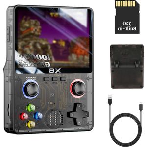 Draagbare Gameconsoles met Dubbele 3D-rocker 35 Inch IPS-scherm Retro-gamingconsole - Ondersteuning voor 11 Emulators Ingebouwde 10000+ Games Ondersteuning voor 2 Spelers.