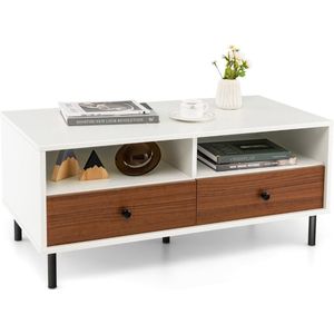 SureDeal® - Salontafel - Huiskamer - Veel Opslagruimte - Bureau - Hout - 95x48x45 cm - Bijzettafel - Consoletafel