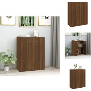 vidaXL Dressoir - Bruineiken - Hout - 60 x 30 x 75 cm - Opbergruimte - Keukenkast