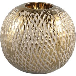 PTMD Helly Bloempot - 11 x 11 x 10 cm - Keramiek - Goud