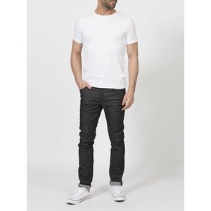 Petrol Industries - Heren Seaham Coated Slim Fit Jeans - Zwart - Maat W38L34