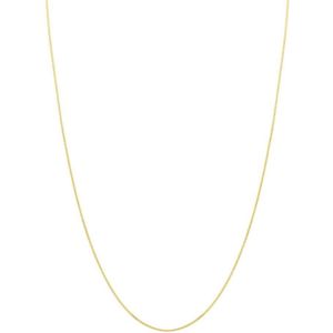 Lucardi Dames Ketting gourmet schakel diamond cut - 9 karaat - Ketting - Cadeau - 41 cm - Geelgoud