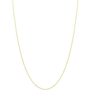 Lucardi Dames Ketting gourmet schakel diamond cut - 9 karaat - Ketting - Cadeau voor vrouwen - 41 cm - Geelgoud