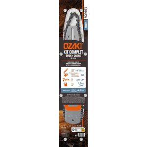 Zaagblad van 35 cm aansluiting C + zaagketting 3/8 lp - 50E OZAKI. Vervangt Oregon 140SDEA318. In blisterverPakking