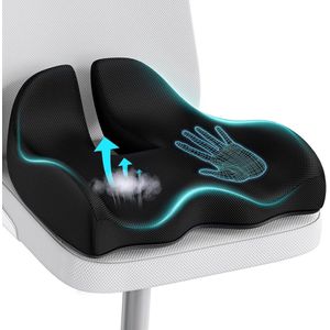 Memory Seat Kussen - Drukvermindering & Pijnverlichting - Voor Kantoorstoel, Gaming Stoel en Autostoel