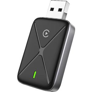 Provium Carplay Dongle - voor Apple Carplay en Android Auto - Draadloos - Draadloze verbinding voor o.a. iPhone en Samsung - USB aansluiting - zwart