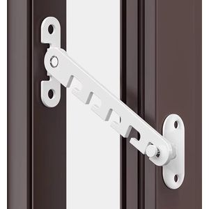 Actie4you® - Raamvastzetter & deurvastzetter – Raamuitzetter - windhaak voor kunststof kozijn en houten kozijnen - Kierstandhouder deur raam - Klapraam Uitzetter – 10cm – Wit