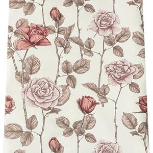 Zelfklevend dik behang retro bloemenbehang voor slaapkamer woonkamer keuken meubels muren (B 44 cm x 300 cm)