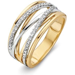 Ring bicolor briljant 0.27 crt.