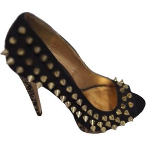 BLINK-PUMP-LEOPARD-STUDS-BLACK/CAMEL-SIZE 36