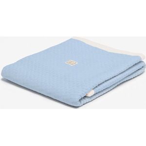 fair and cute - ledikantdeken zomer - light blue - soft dots