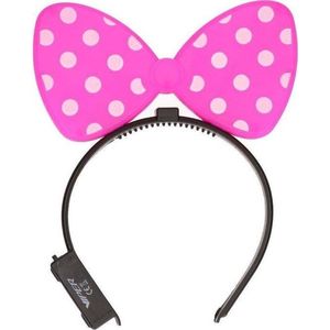 Diadeem - Haarband LED - Lichtgevende Strik - Dames - Roze