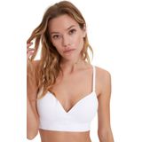 Trendyol Donkere Huid Naadloze Strapless Niet-Gevoerde Niet-Uniforme Cupped Bralette Gebreide Bh Thmaw22Su0043